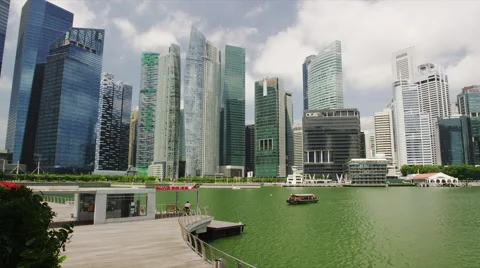 Buildings of Raffles Place Stock-Footage 64093989