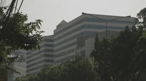 Buildings on Ratchadaphisek Road Stock Footage 48617038