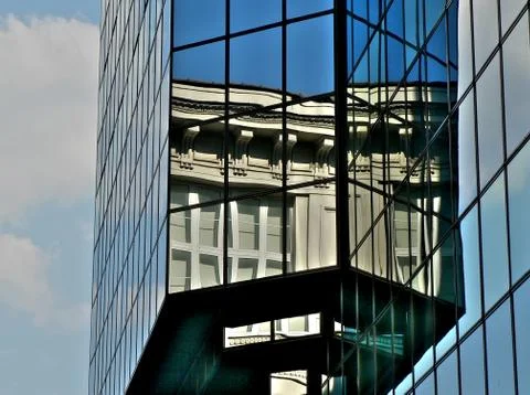 Buildings reflection 스톡 사진