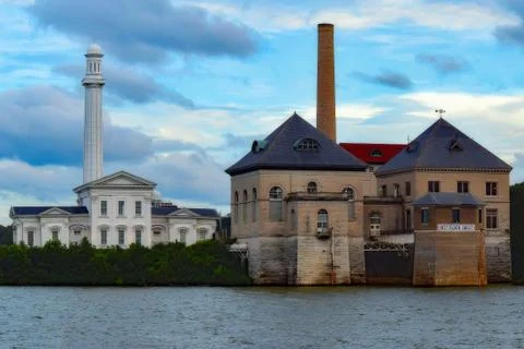 Buildings on the River 스톡 사진
