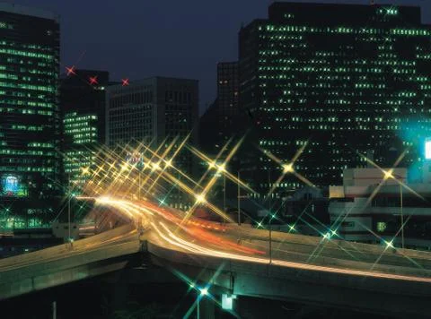 Buildings with road 写真素材