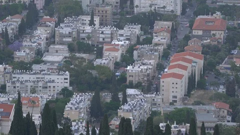 Buildings seen from above Stock Footage 100570393