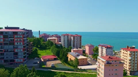 Buildings on the side the hill overlooking. Video stock 284684440