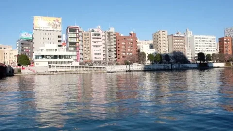 Buildings At Sumida River Stock Footage 84301248