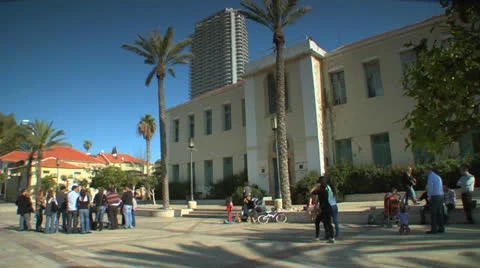 Buildings Tel Aviv Day Stock Footage 25136580