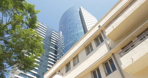 Buildings in Tel Aviv Stock Footage 87366798