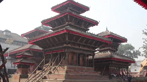 Buildings of the temples in the center of the square Stock Footage 59138699