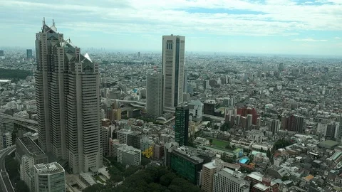 Buildings of Tokyo Stock Footage 96421098