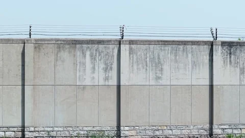 Buildings within the high walls Stock Footage 310433399