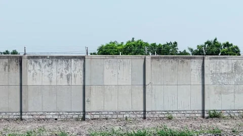 Buildings within the high walls Stock Footage 310433632