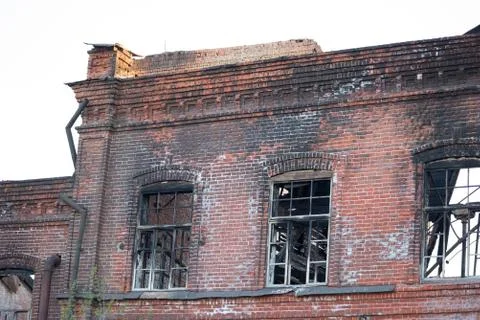 Builing after a fire Foto stock