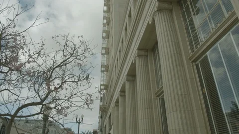 Builing in a city. Raw Stock Footage 127120015