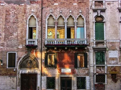 Builing front Venice. Stock Photos