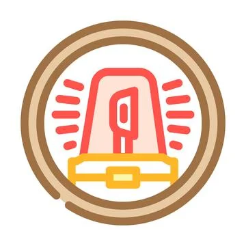 Built alarm color icon vector illustration Illustrazione stock
