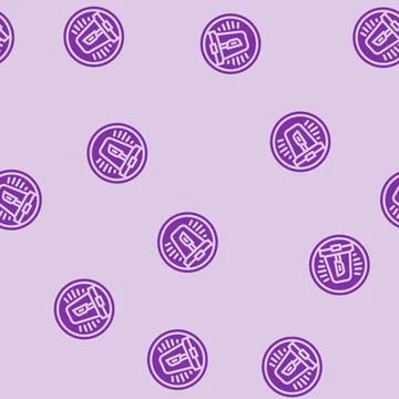 Built alarm glyph vector seamless pattern 스톡 일러스트
