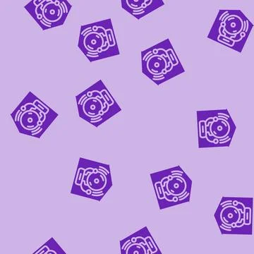 Built alarm glyph vector seamless pattern 스톡 일러스트