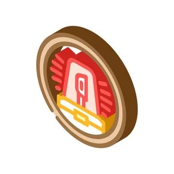 Built alarm isometric icon vector illustration Stock Illustration