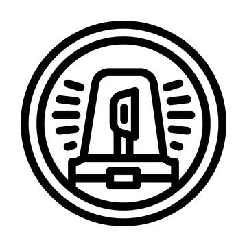 Built alarm line icon vector illustration Illustrazione stock