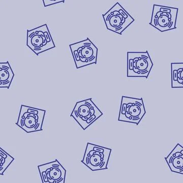 Built alarm line vector seamless pattern 스톡 일러스트