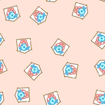 Built alarm vector seamless pattern Stock Illustration
