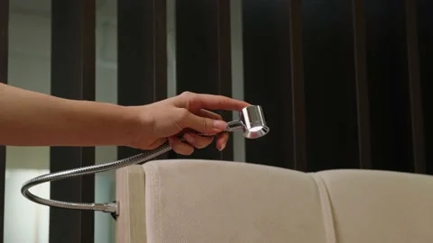 Built-in bedside lamp in a minimalist style Vidéo 179096892