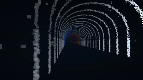 As built deviation lidar scan shotcrete lined tunnel wire mesh rock support 스톡 동영상 342129727