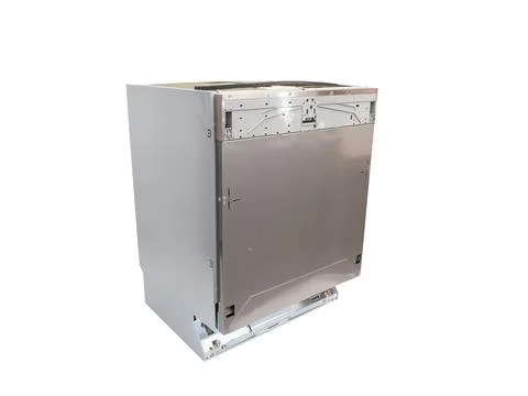Built-in dishwasher on a white background. Stock Photos