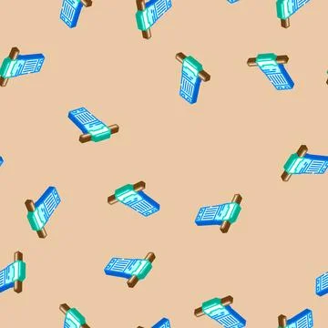 Built filter isometric icon seamless pattern Stock Illustration