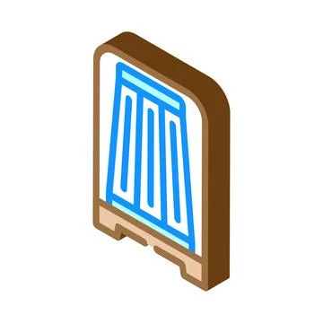 Built filter isometric icon vector illustration Illustrazione stock