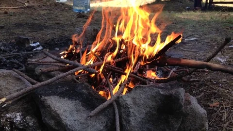 The built fire Stock Footage 83188237