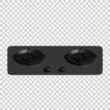 Built In Gas Hob Front View Stock Illustration