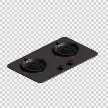 Built In Gas Hob Isometric View Stock Illustration