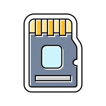Built memory color icon vector illustration Ilustración de archivo