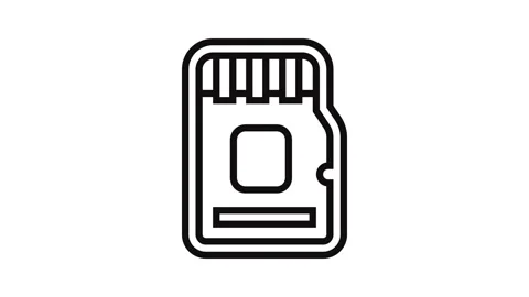 Built memory line icon animation Stock Footage 326122801