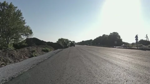 Built a new highway next to two excavators Stock Footage 191517305
