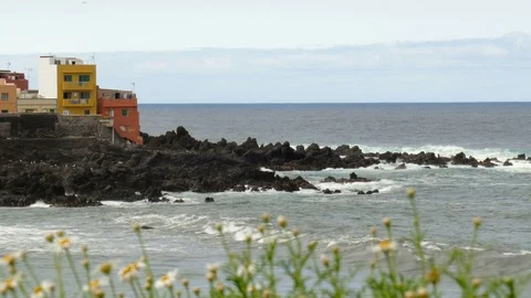 Built rocky coast Stock Footage 72938255