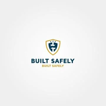 Built Safely building vector logo design template Stock Illustration