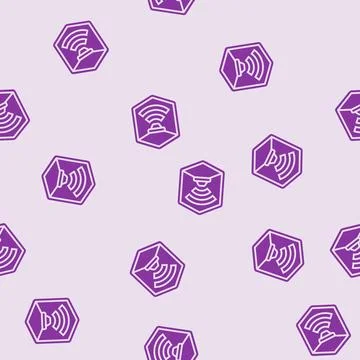 Built sensor glyph seamless pattern Illustrazione stock