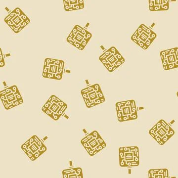 Built sensor glyph vector seamless pattern Stock Illustration