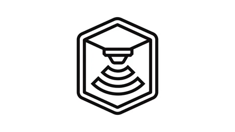 Built sensor line icon animation Stock Footage 326122940