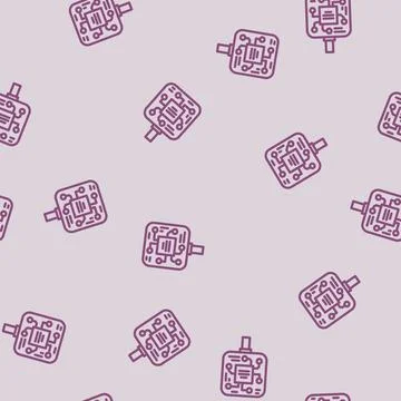 Built sensor line vector seamless pattern Stock Illustration