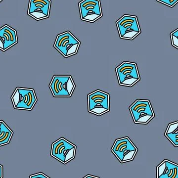 Built sensor vector seamless pattern Stock Illustration