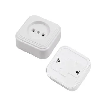 Built-in socket isolated on white background Stock Photos