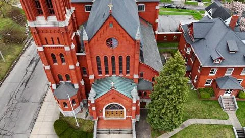 Built - St. Vincent De Paul Church - Syracuse, NY 库存照片