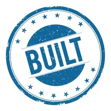 BUILT stamp sign Stock Illustration