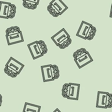 Built storage line seamless pattern Stock Illustration
