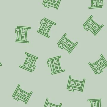 Built storage line vector seamless pattern Stock Illustration