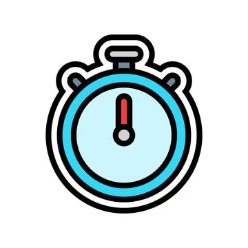 Built timer color icon vector illustration Illustrazione stock