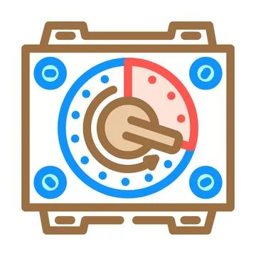 Built timer color icon vector illustration Illustrazione stock