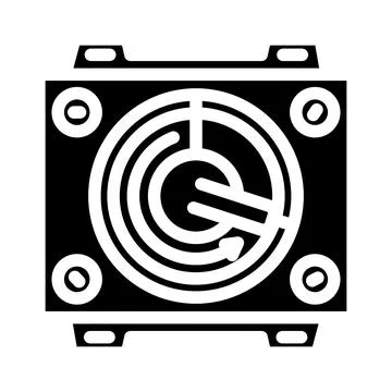 Built timer glyph icon vector illustration 库存插图